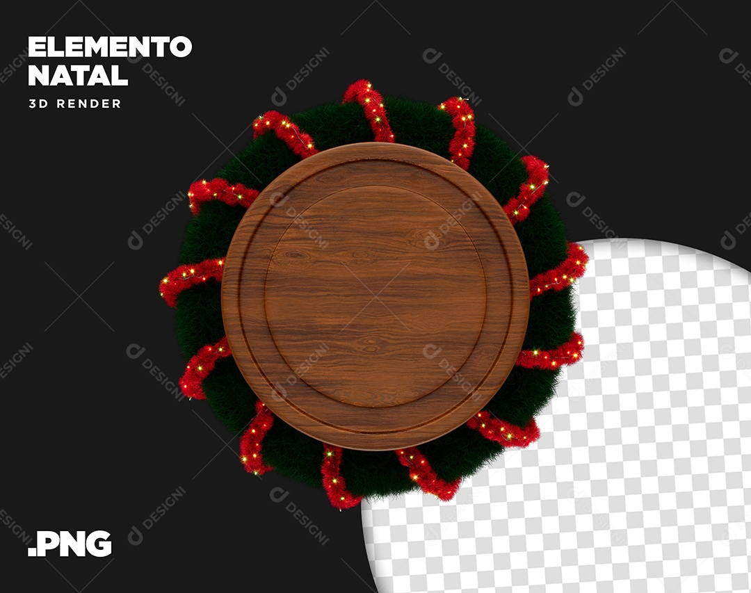 Elemento 3D Natal Para Composição PSD + PNG
