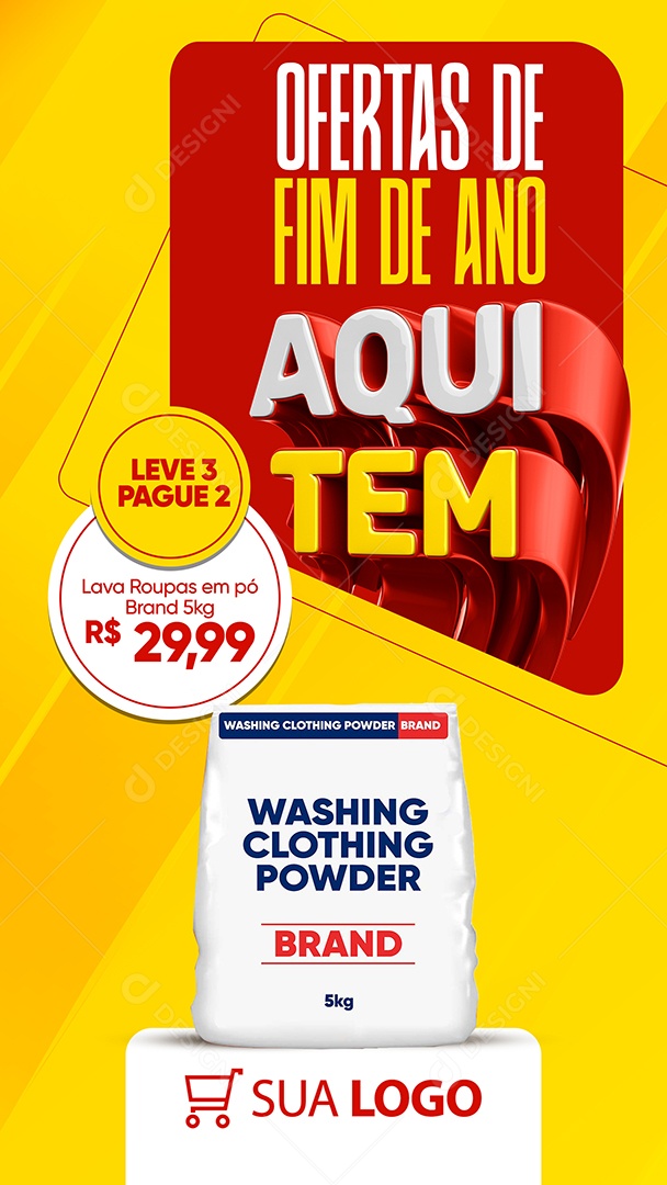 Story Supermercado Aqui Tem Ofertas De Fim De Ano Produtos Leve 3 Pague 2 Social Media PSD Editável