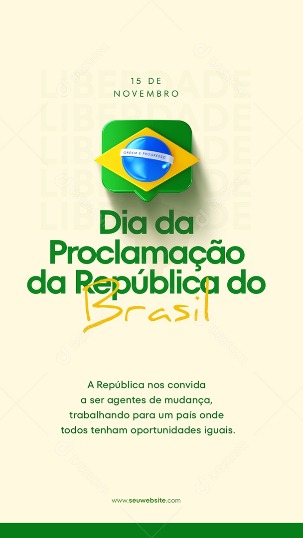Social Media Story Dia Da Proclamação Da República Do Brasil PSD Editável