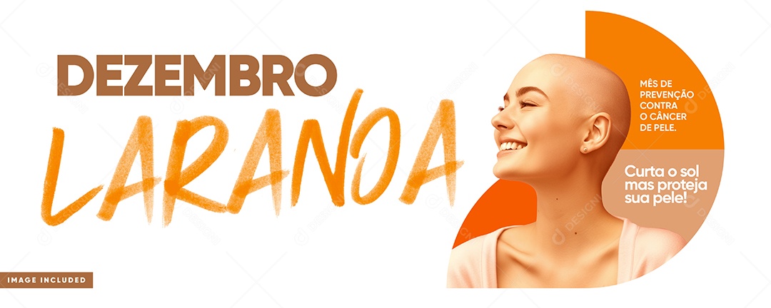 Banner Dezembro Laranja Mês de Prevenção Contra o Câncer de Pele Social Media PSD Editável