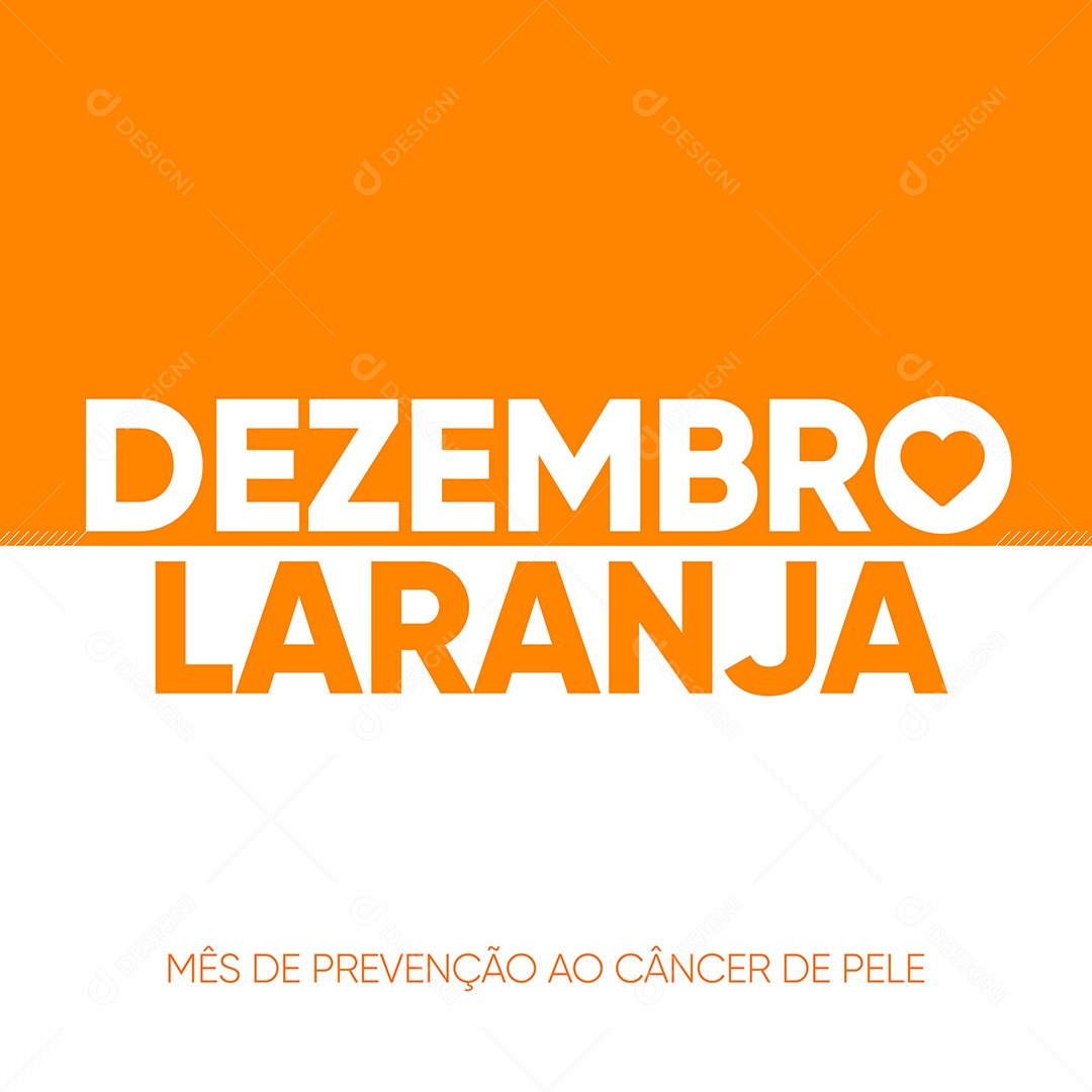 Dezembro Laranja Mês de Prevenção ao Câncer de Pele Social Media PSD Editável