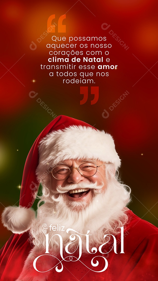 Story Cartão Natalino Lojas Supermercado Comércios Que Possamos Aquecer os Nossos Corações Social Media PSD Editável