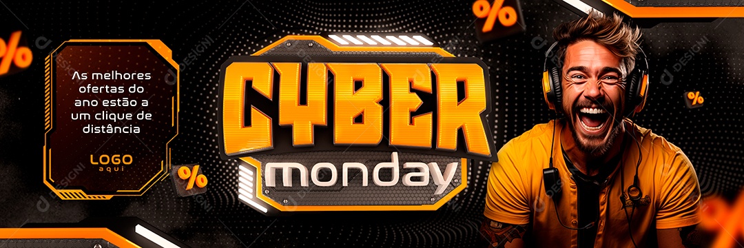 Carrossel Cyber Monday as Melhores Ofertas do Ano estão a um Clique de Distância Social Media PSD Editável