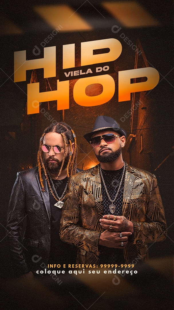 Social Media Flyer Story Hip Hop Do Viela PSD Editável