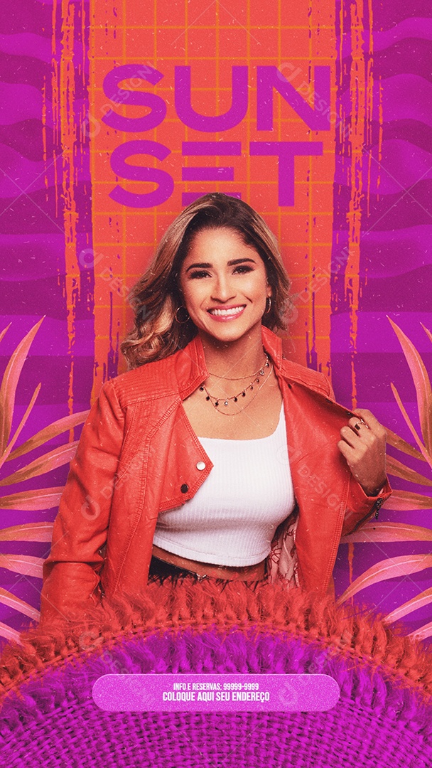 Social Media Flyer Story Sunset PSD Editável