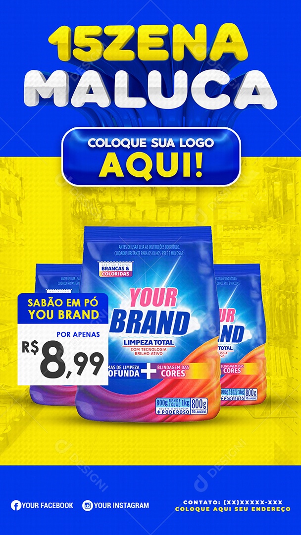 Social Media Story Supermercado 15zena Maluca PSD Editável
