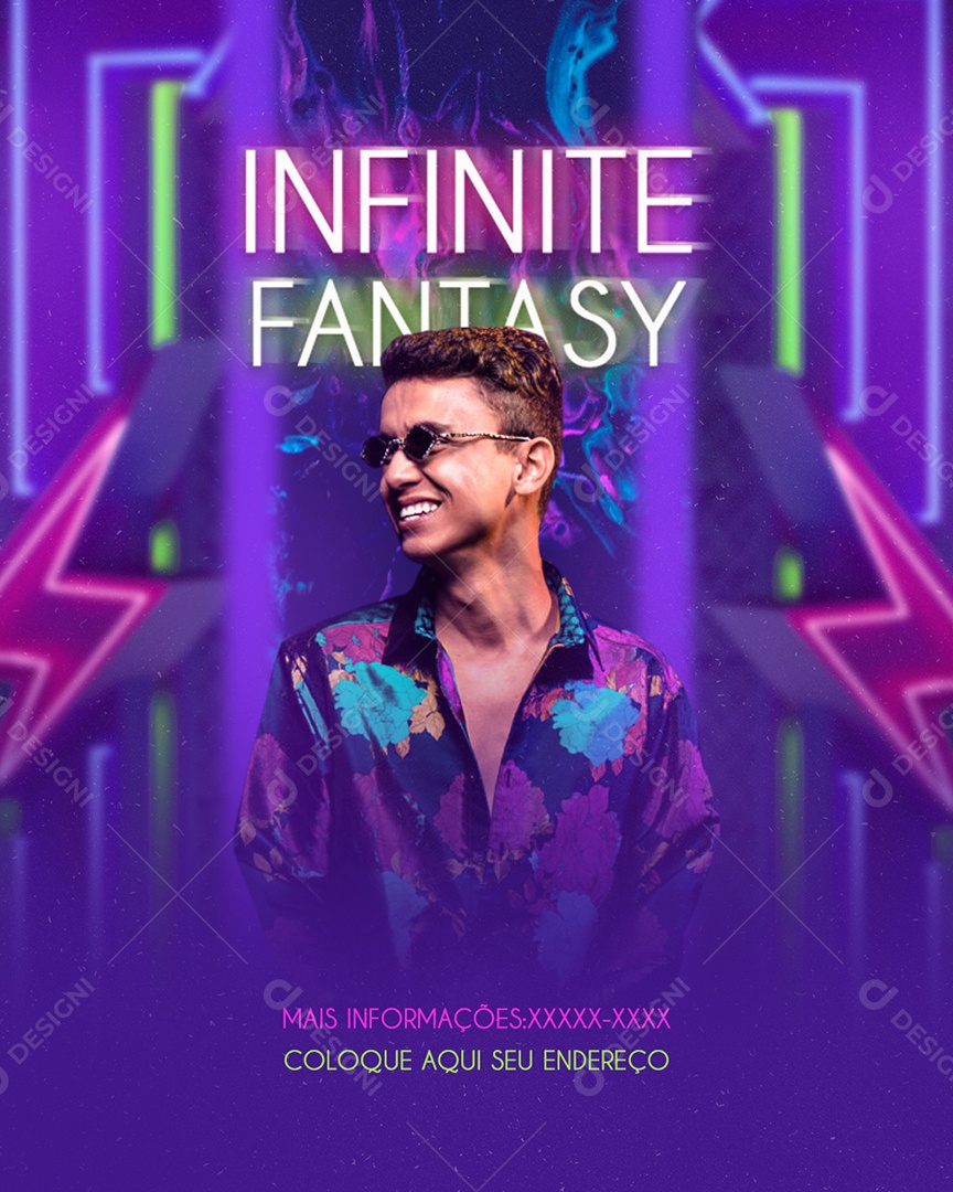 Social Media Flyer Feed infinite Fantasy PSD Editável