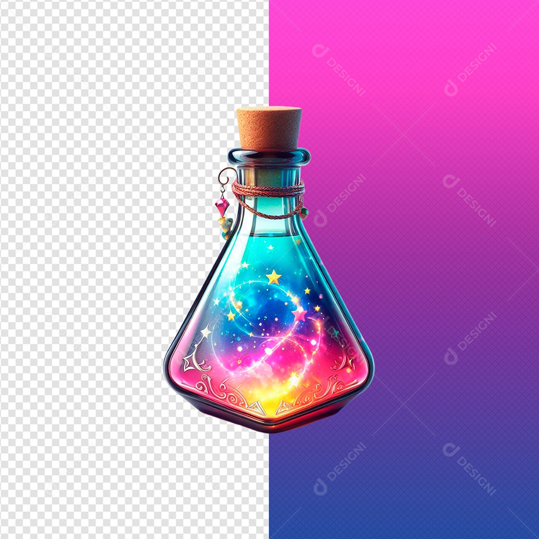 Elemento 3D Poção Mágica Dia Das Bruxas Para Composição PSD