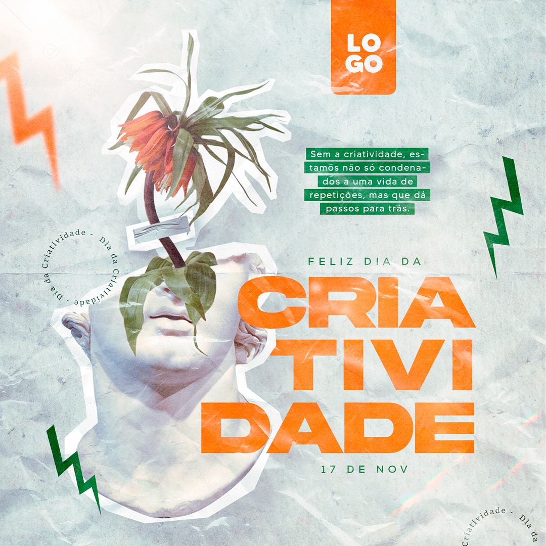 Feliz Dia Da Criatividade 17 de Novembro Social Media PSD Editável