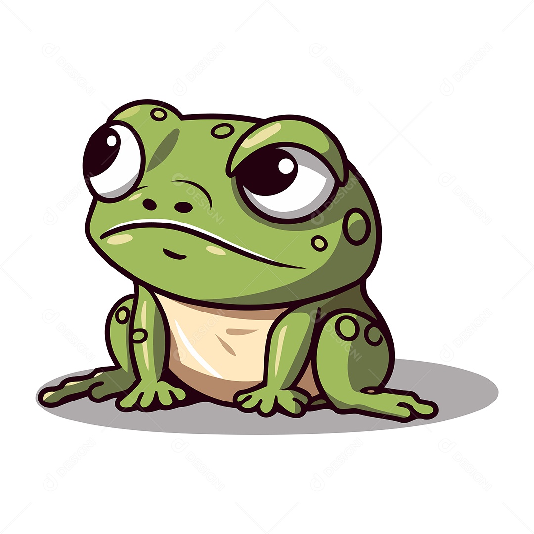 Sapo de Desenho Animado Ilustração Vetor EPS