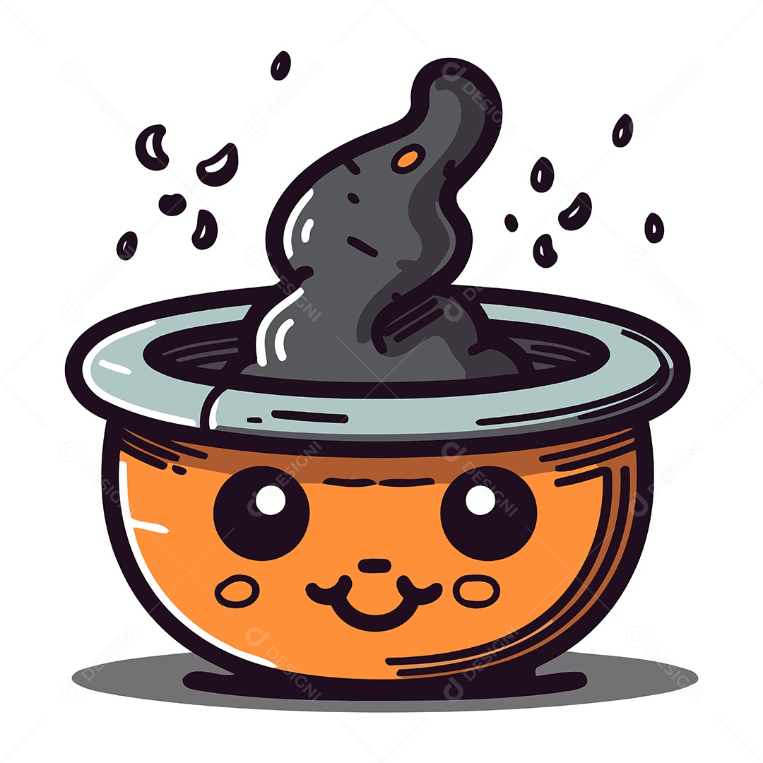 Panela de Desenho Animado Ilustração Vetor EPS