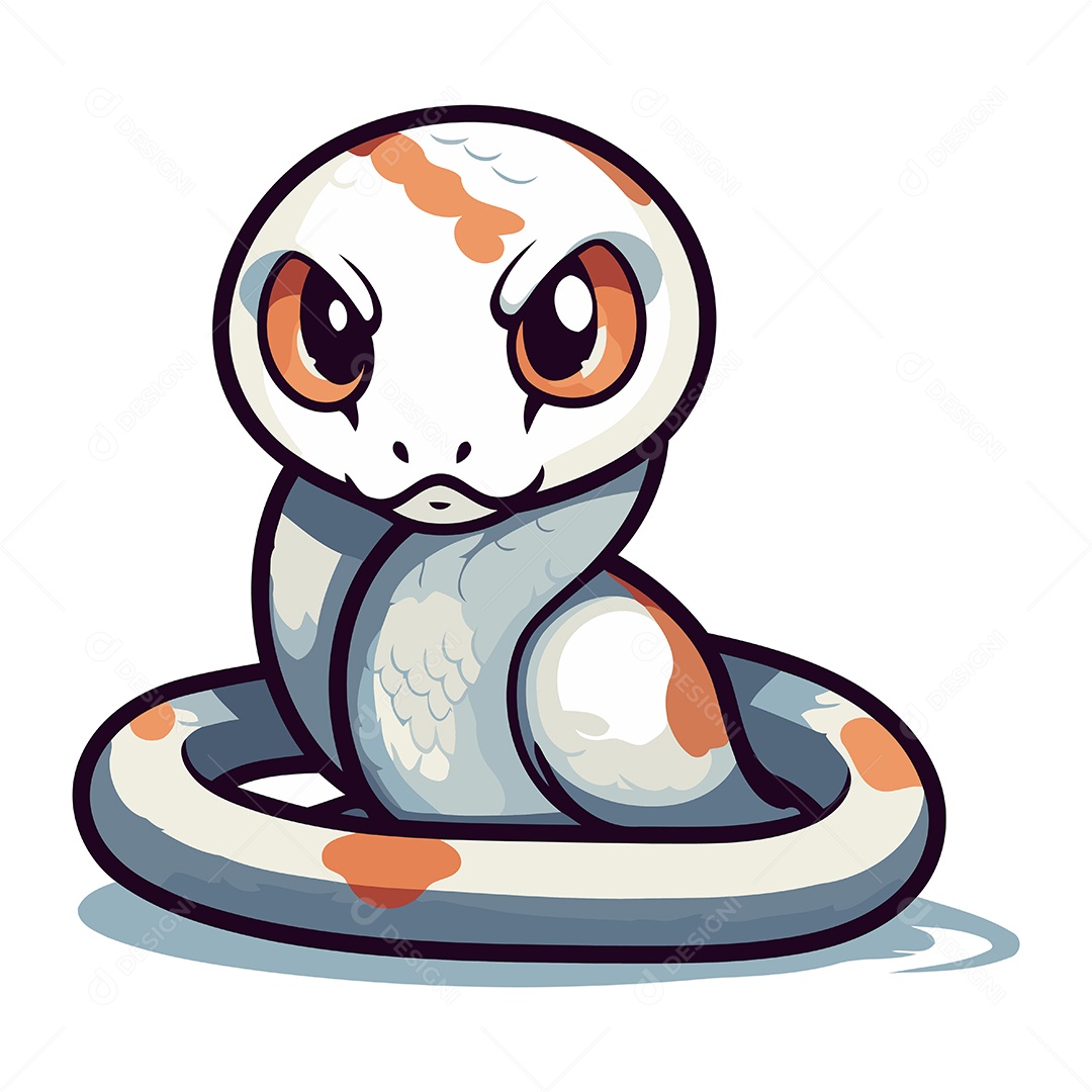 Cobra de Desenho Animado Ilustração Vetor EPS