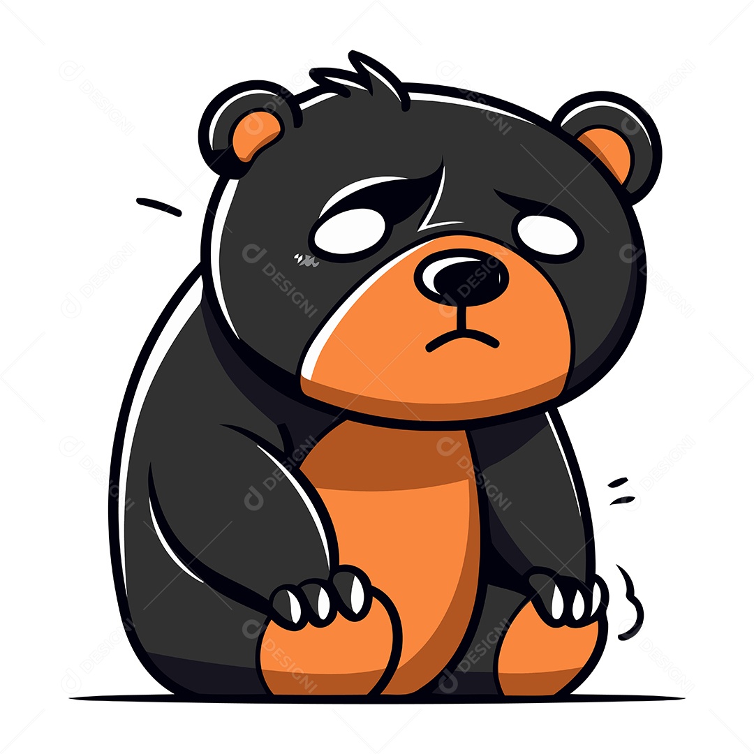 Urso de Desenho Animado Ilustração Vetor EPS