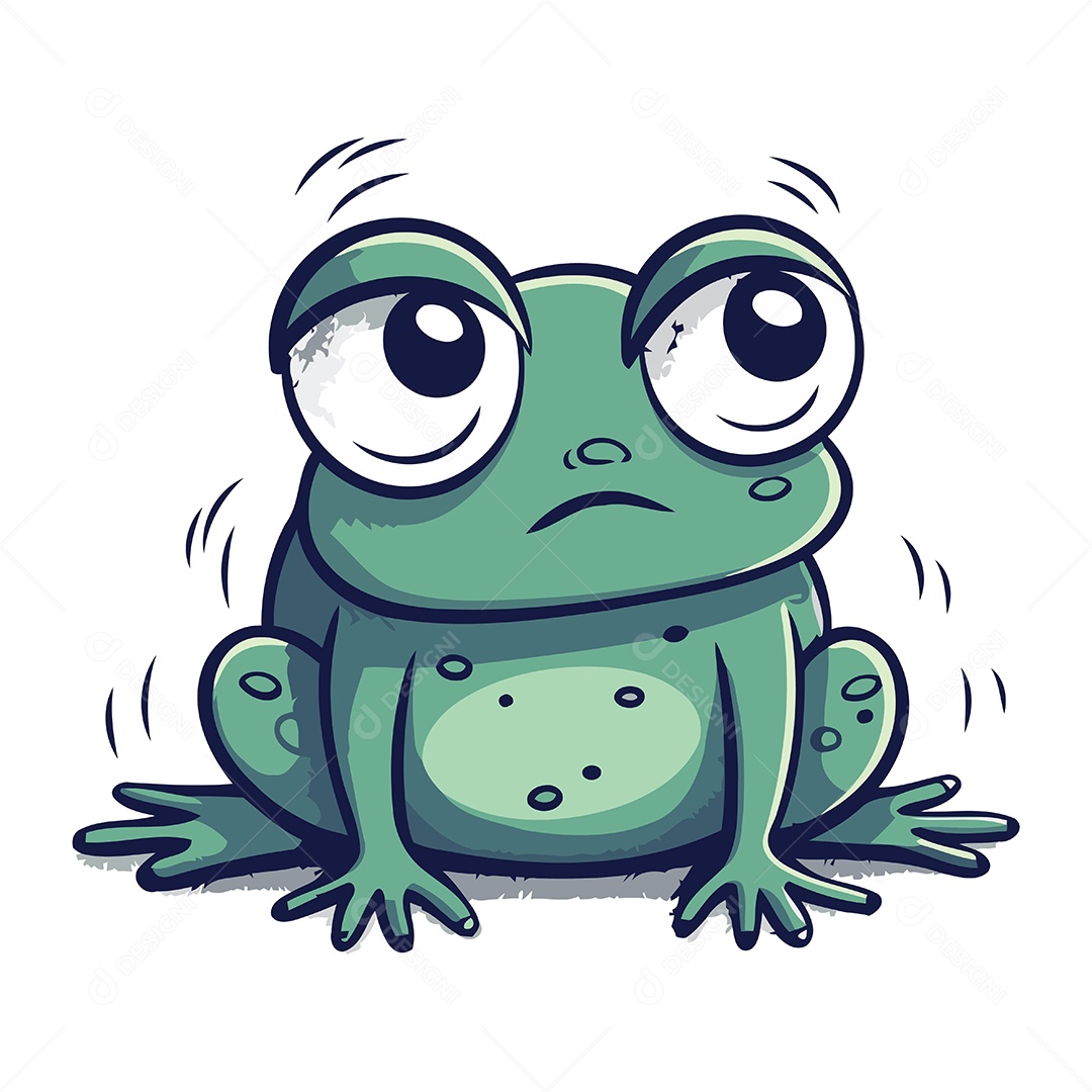 Sapo de Desenho Animado Ilustração Vetor EPS