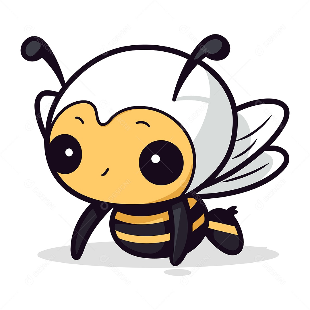 Abelha de Desenho Animado Ilustração Vetor EPS