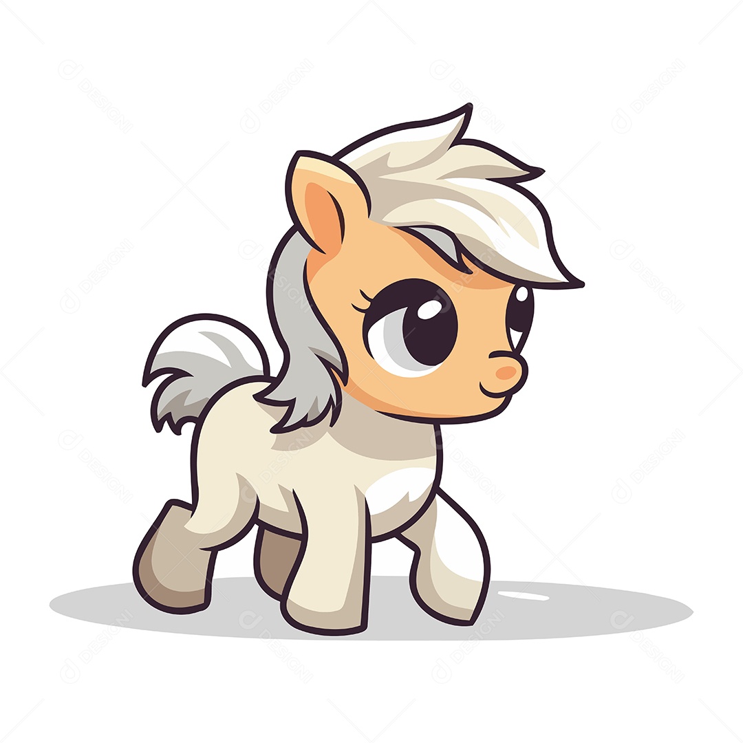 Cavalinho de Desenho Animado Ilustração Vetor EPS