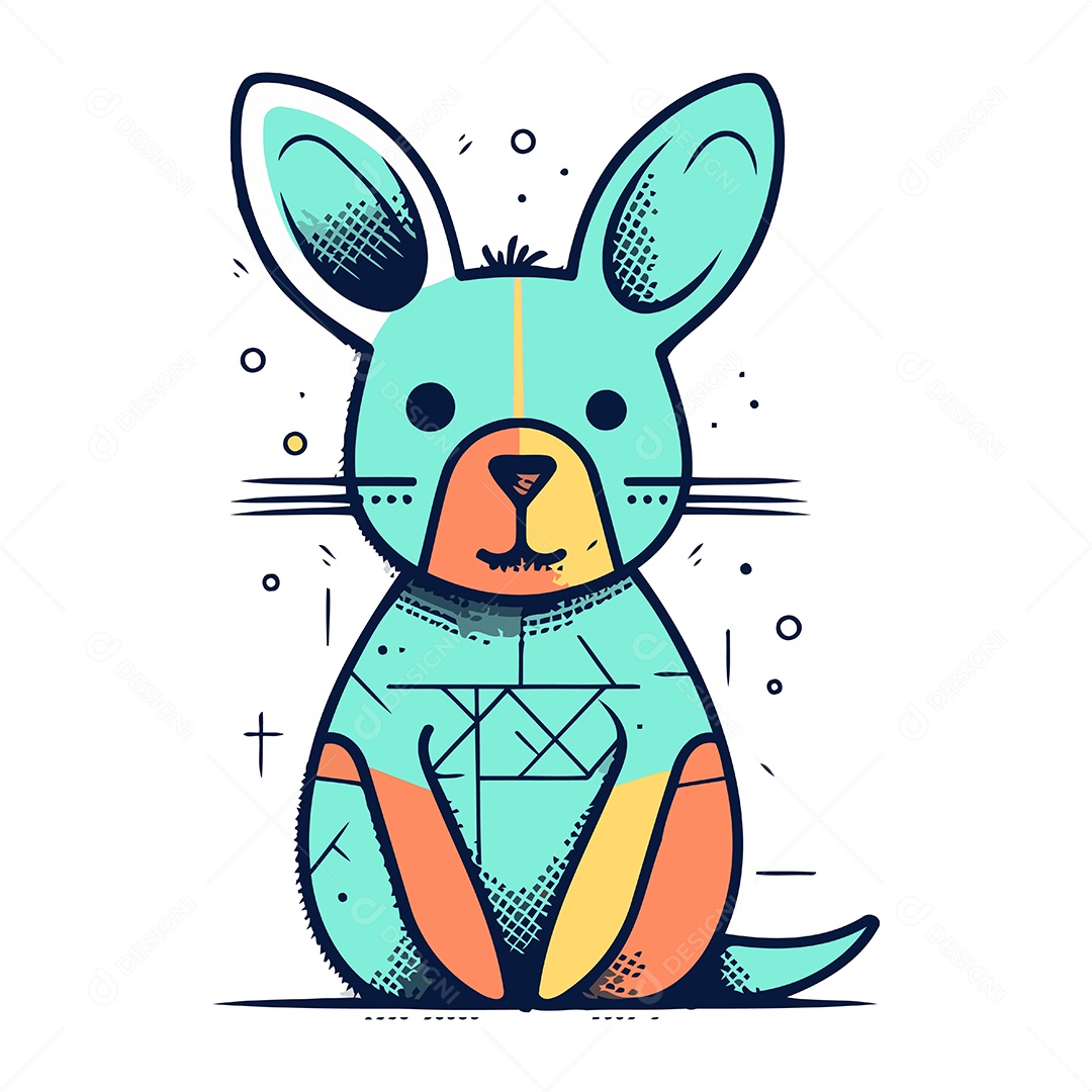 Canguru de Desenho Animado Ilustração Vetor EPS