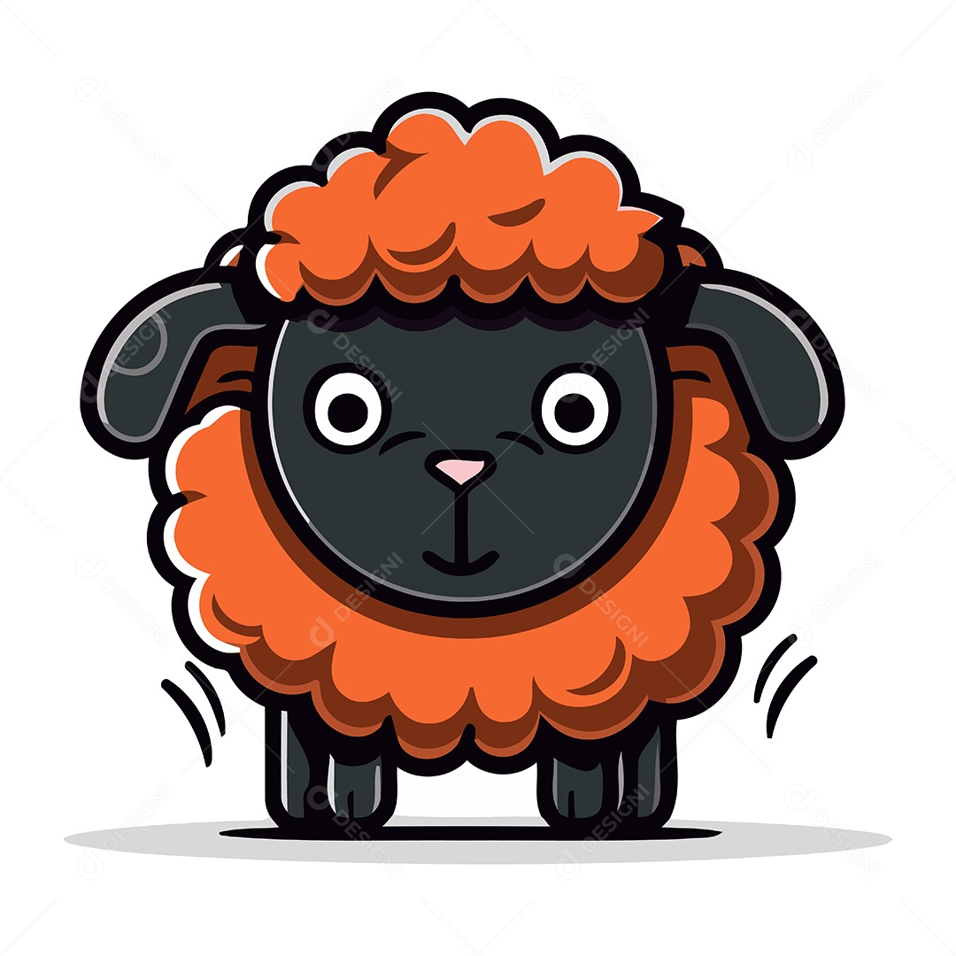 Ovelha de Desenho Animado Ilustração Vetor EPS