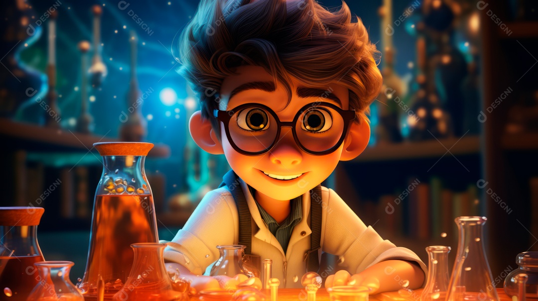 Laboratório de ciências de desenhos animados em 3D do Dia Nacional da Ciência, 8 de julho IA generativa.