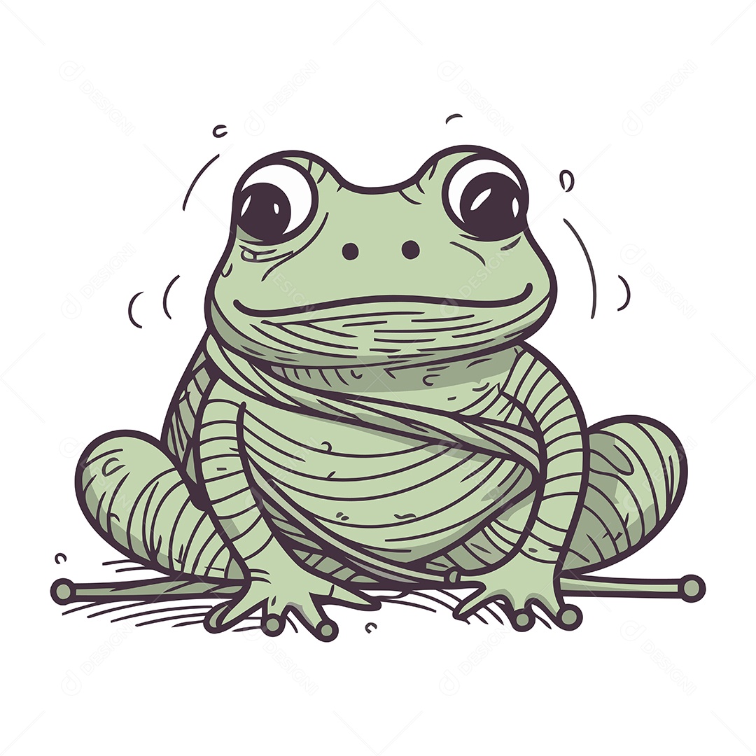 Sapo de Desenho Animado Ilustração Vetor EPS