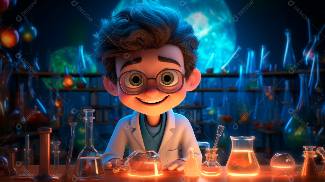 Laboratório de ciências de desenhos animados em 3D do Dia Nacional da Ciência, 8 de julho IA generativa.