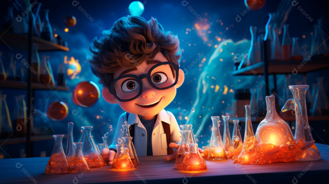 Laboratório de ciências de desenhos animados em 3D do Dia Nacional da Ciência, 8 de julho IA generativa.