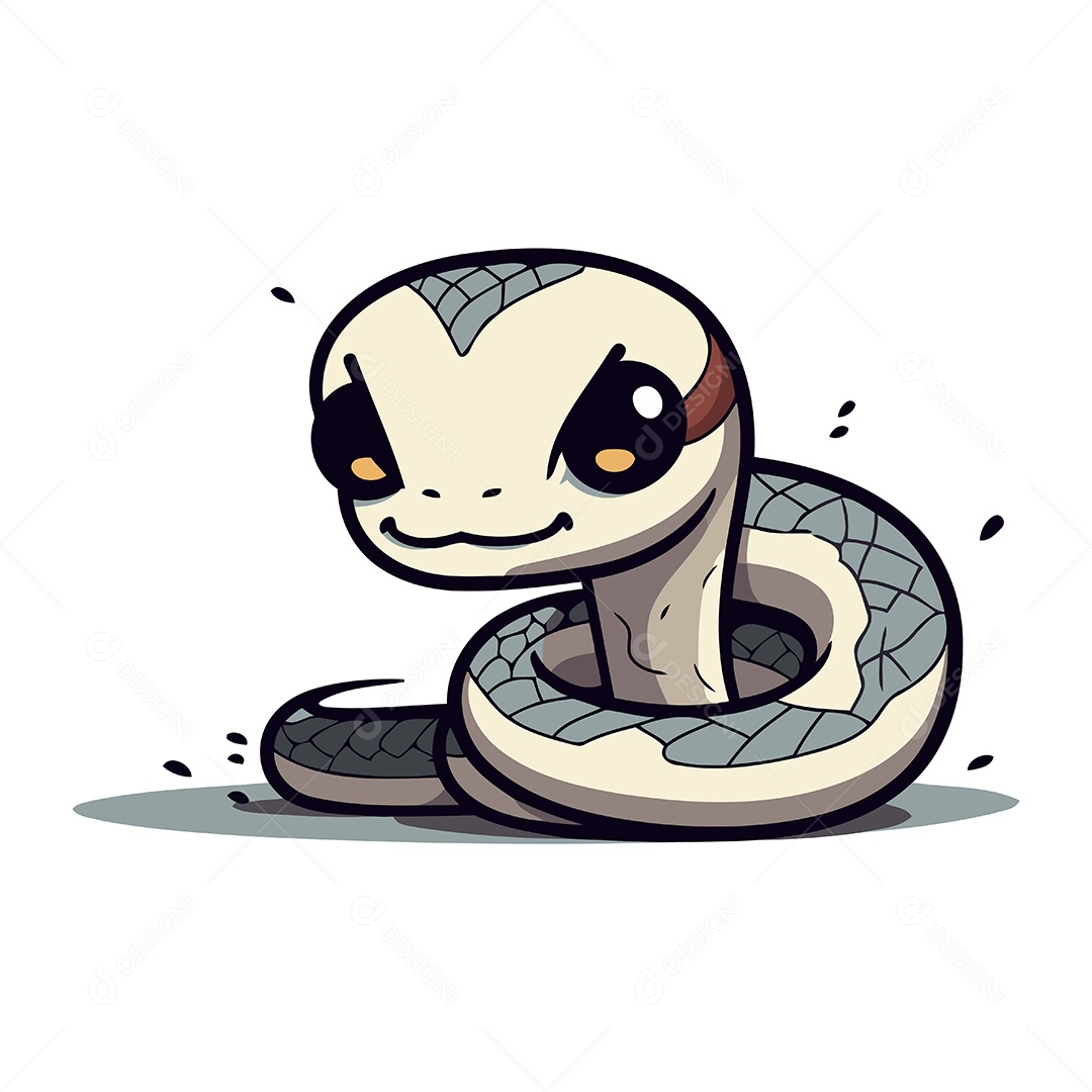 Cobra de Desenho Animado Ilustração Vetor EPS