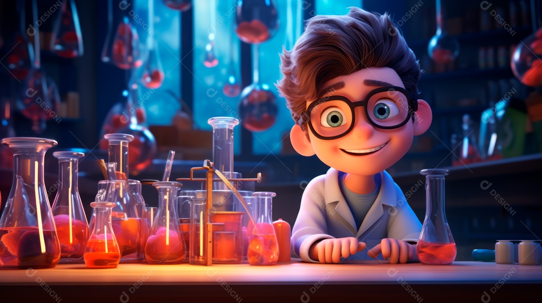 Laboratório de ciências de desenhos animados em 3D do Dia Nacional da Ciência, 8 de julho IA generativa.