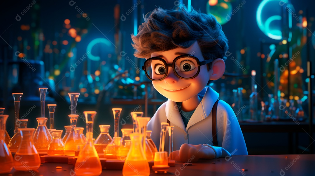 Laboratório de ciências de desenhos animados em 3D do Dia Nacional da Ciência, 8 de julho IA generativa.