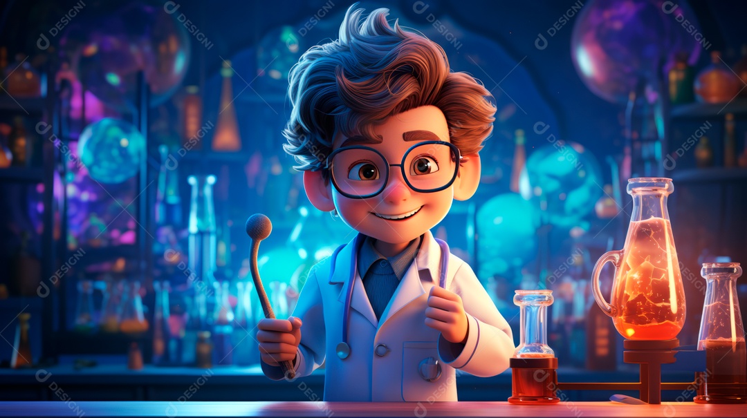 Laboratório de ciências de desenhos animados em 3D do Dia Nacional da Ciência, 8 de julho IA generativa.