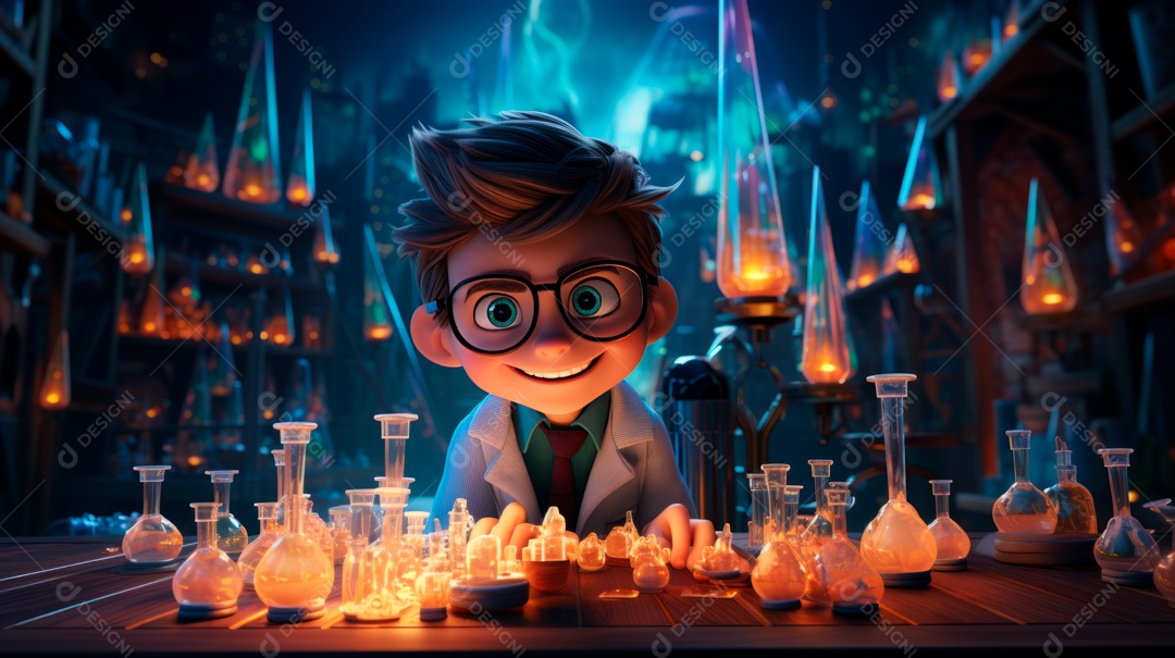 Laboratório de ciências de desenhos animados em 3D do Dia Nacional da Ciência, 8 de julho IA generativa.