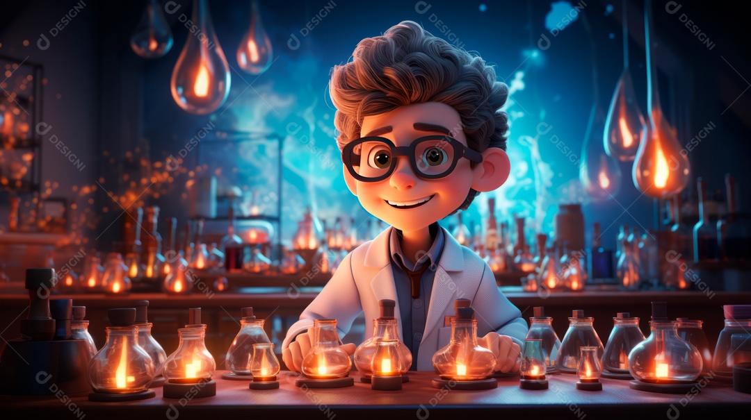 Laboratório de ciências de desenhos animados em 3D do Dia Nacional da Ciência, 8 de julho IA generativa.