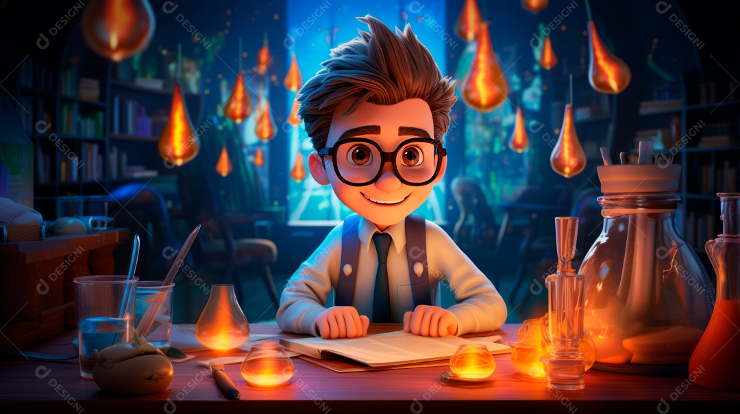 Laboratório de ciências de desenhos animados em 3D do Dia Nacional da Ciência, 8 de julho IA generativa.