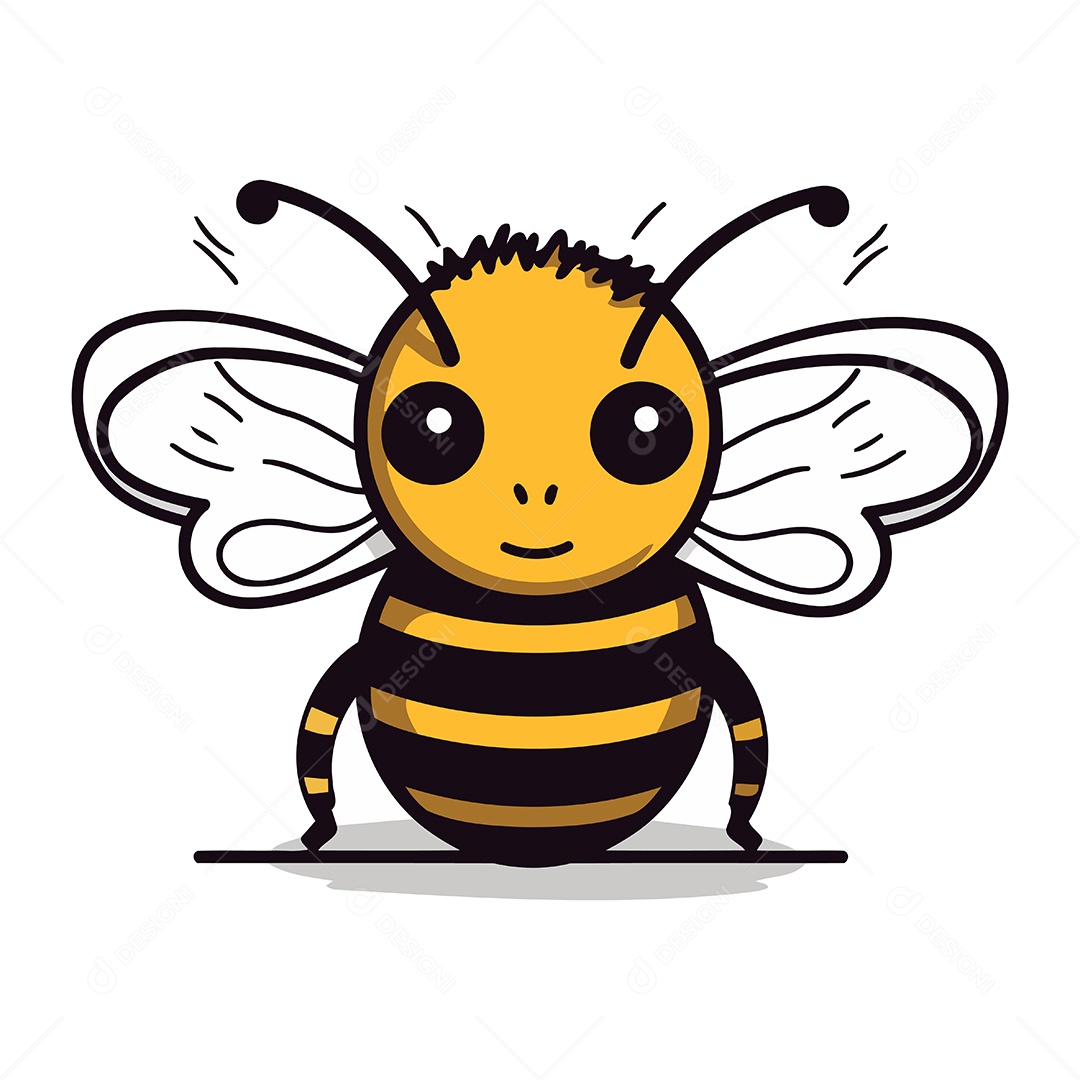 Abelha de Desenho Animado Ilustração Vetor EPS