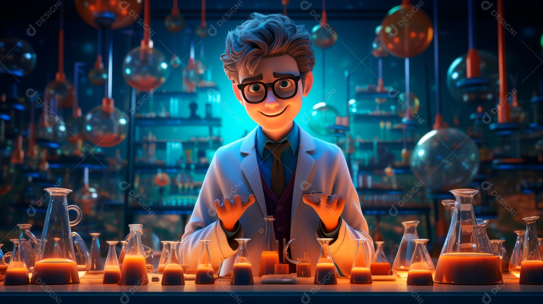 Laboratório de ciências de desenhos animados em 3D do Dia Nacional da Ciência, 8 de julho IA generativa.