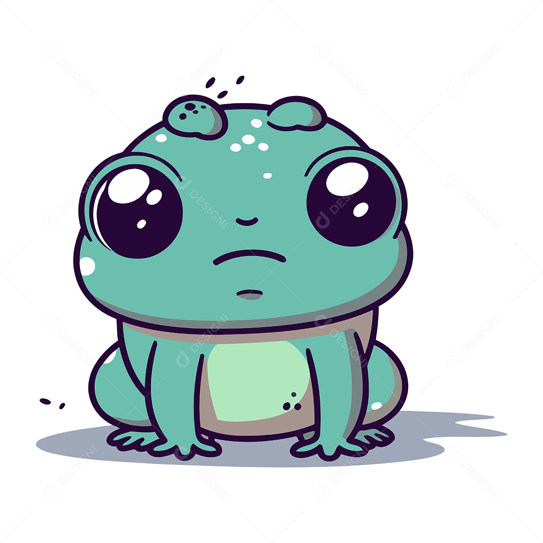 Sapo de Desenho Animado Ilustração Vetor EPS