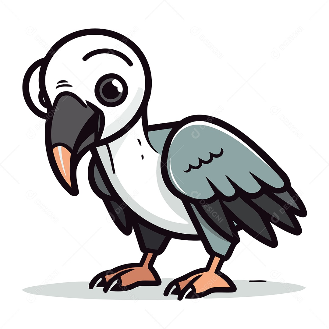 Abutre de Desenho Animado Ilustração Vetor EPS
