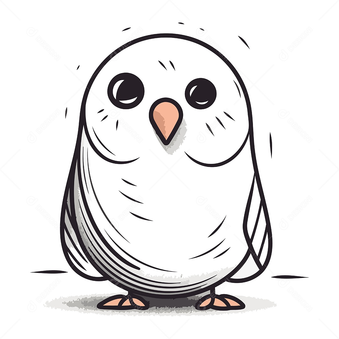 Coruja de Desenho Animado Ilustração Vetor EPS