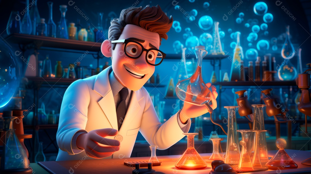 Laboratório de ciências de desenhos animados em 3D do Dia Nacional da Ciência, 8 de julho IA generativa.