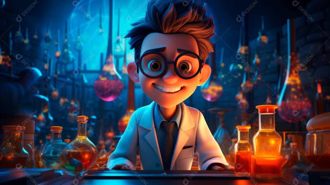 Laboratório de ciências de desenhos animados em 3D do Dia Nacional da Ciência, 8 de julho IA generativa.