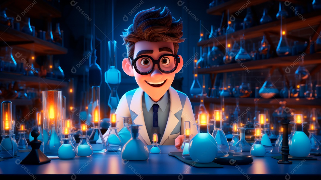 Laboratório de ciências de desenhos animados em 3D do Dia Nacional da Ciência, 8 de julho IA generativa.