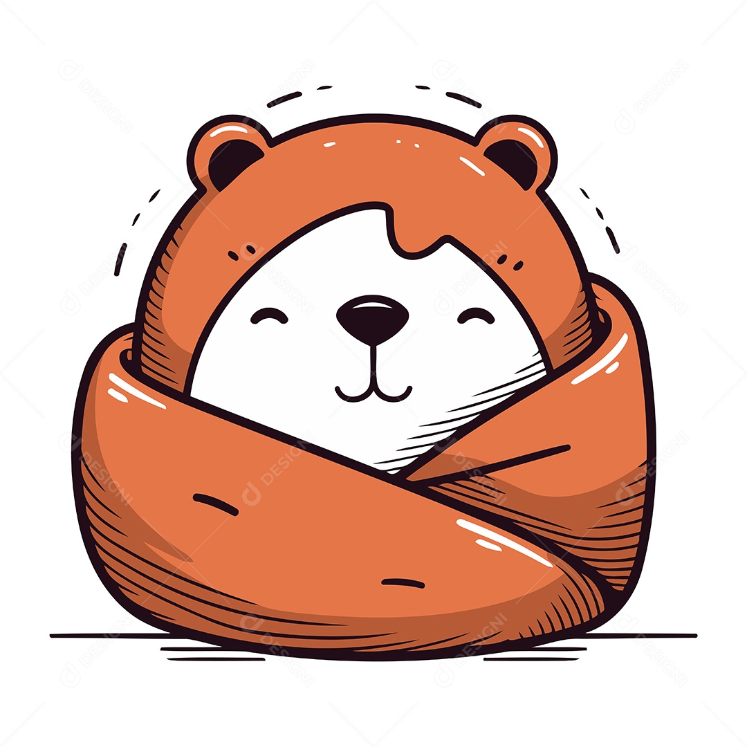 Castor de Desenho Animado Ilustração Vetor EPS