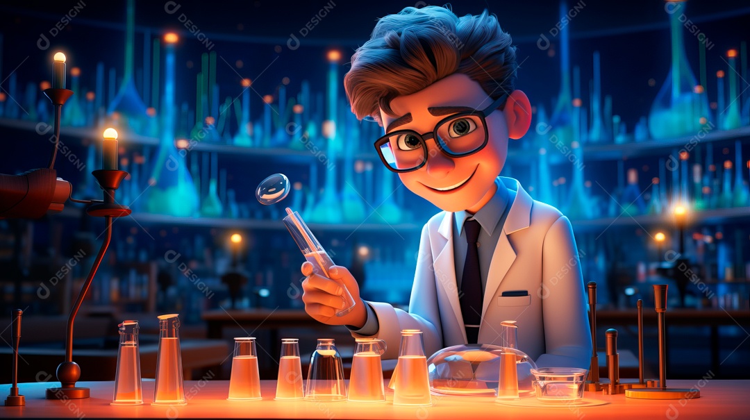 Laboratório de ciências de desenhos animados em 3D do Dia Nacional da Ciência, 8 de julho IA generativa.