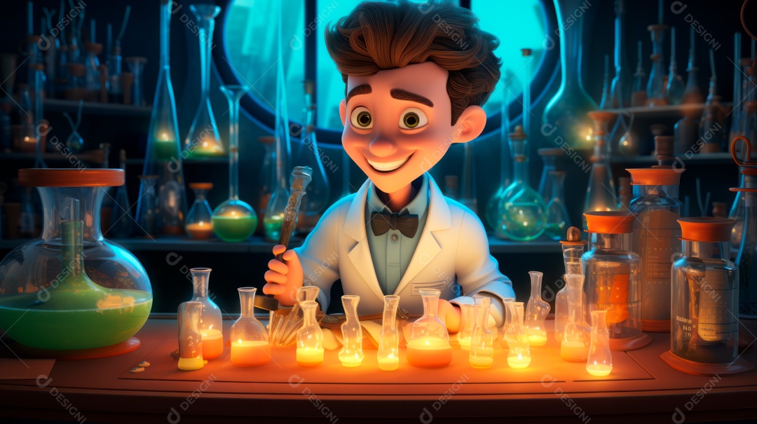 Laboratório de ciências de desenhos animados em 3D do Dia Nacional da Ciência, 8 de julho IA generativa.