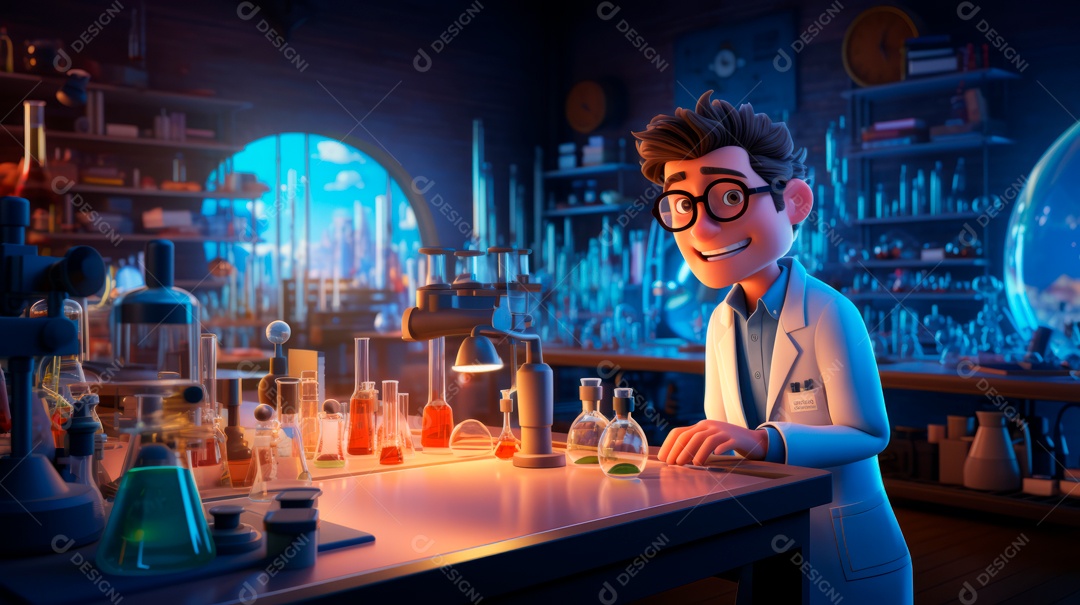 Laboratório de ciências de desenhos animados em 3D do Dia Nacional da Ciência, 8 de julho IA generativa.