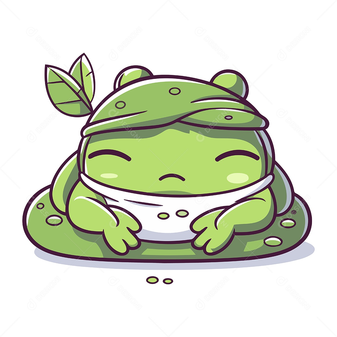 Sapo de Desenho Animado Ilustração Vetor EPS