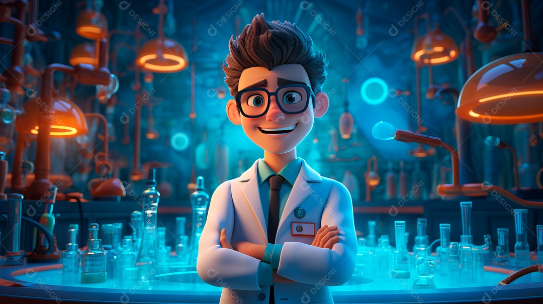 Laboratório de ciências de desenhos animados em 3D do Dia Nacional da Ciência, 8 de julho IA generativa.