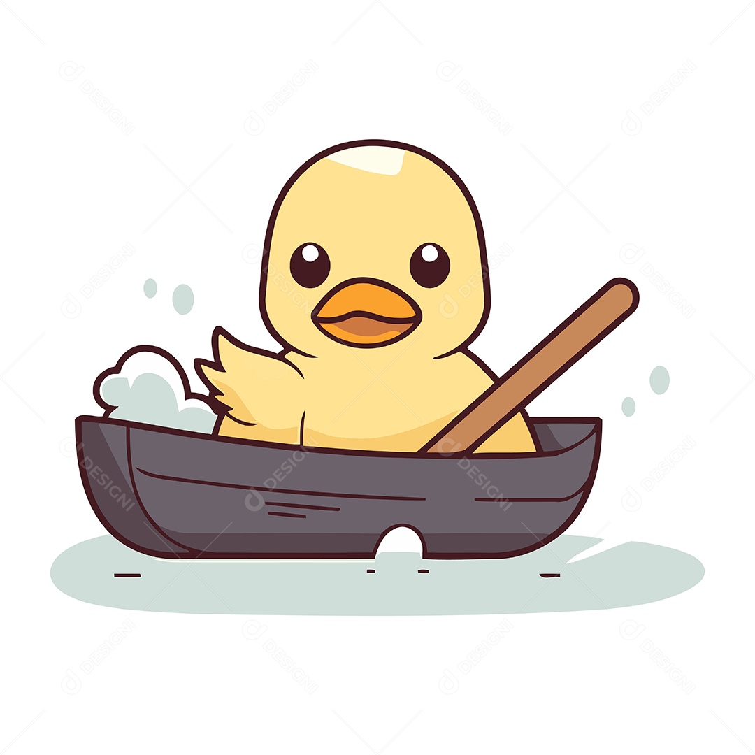 Pato de Borracha Desenho Animado Ilustração Vetor EPS