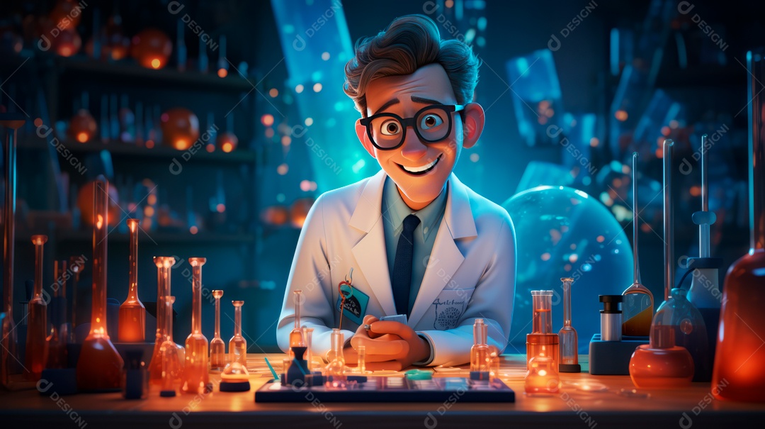 Laboratório de ciências de desenhos animados em 3D do Dia Nacional da Ciência, 8 de julho IA generativa.