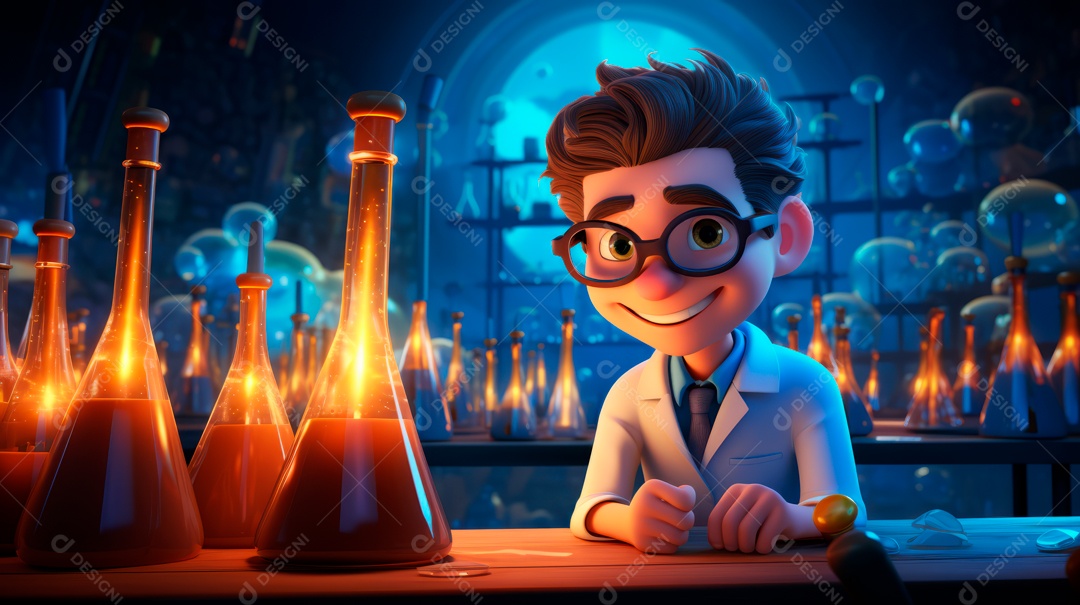 Laboratório de ciências de desenhos animados em 3D do Dia Nacional da Ciência, 8 de julho IA generativa.